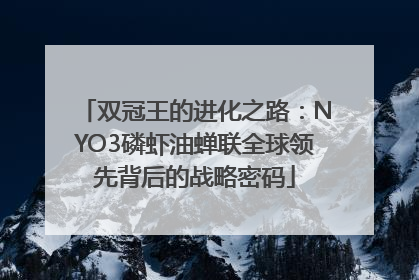 双冠王的进化之路：NYO3磷虾油蝉联全球领先背后的战略密码