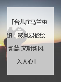 台儿庄马兰屯镇：移风易俗绘新篇 文明新风入人心