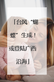 台风“蝴蝶”生成！或登陆广西沿海