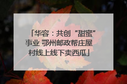 华容：共创“甜蜜”事业 鄂州邮政帮庄屋村线上线下卖西瓜