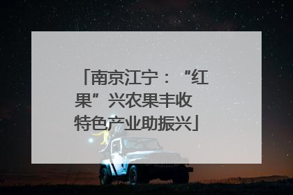 南京江宁：“红果”兴农果丰收 特色产业助振兴