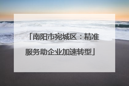 南阳市宛城区：精准服务助企业加速转型
