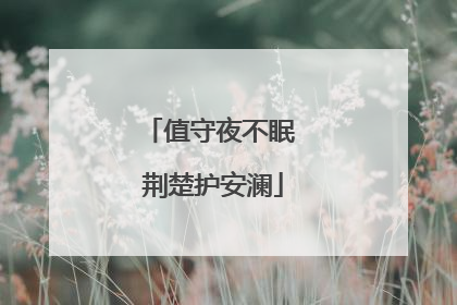 值守夜不眠 荆楚护安澜