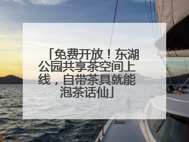 免费开放！东湖公园共享茶空间上线，自带茶具就能泡茶话仙
