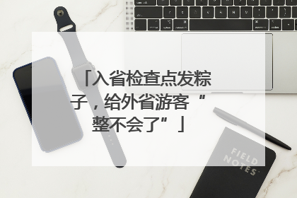 入省检查点发粽子，给外省游客“整不会了”
