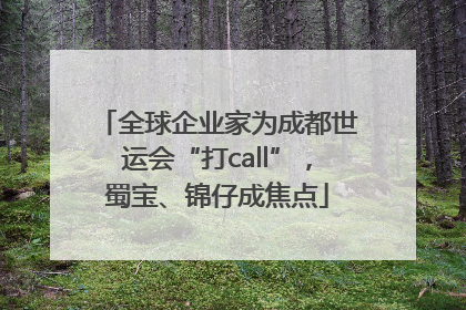 全球企业家为成都世运会“打call”，蜀宝、锦仔成焦点