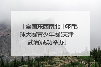 全国东西南北中羽毛球大赛青少年赛(天津武清)成功举办
