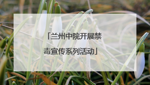 兰州中院开展禁毒宣传系列活动