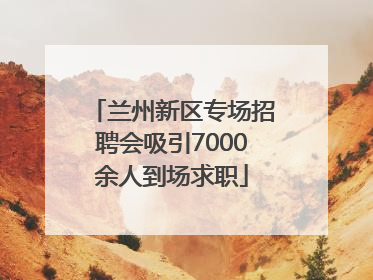 兰州新区专场招聘会吸引7000余人到场求职