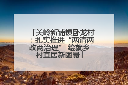 关岭新铺镇卧龙村：扎实推进“两清两改两治理” 绘就乡村宜居新图景