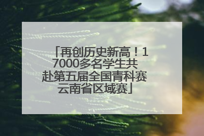 再创历史新高！17000多名学生共赴第五届全国青科赛云南省区域赛