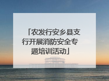 农发行安乡县支行开展消防安全专题培训活动