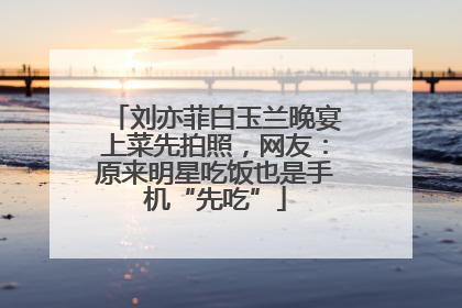 刘亦菲白玉兰晚宴上菜先拍照，网友：原来明星吃饭也是手机“先吃”