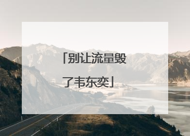 别让流量毁了韦东奕
