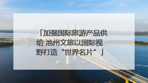 加强国际旅游产品供给 池州文旅以国际视野打造“世界名片”