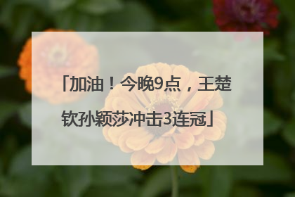 加油！今晚9点，王楚钦孙颖莎冲击3连冠