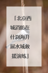 北京西城消防在什刹海开展水域救援演练