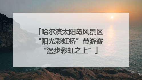 哈尔滨太阳岛风景区“阳光彩虹桥”带游客“漫步彩虹之上”