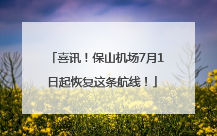 喜讯！保山机场7月1日起恢复这条航线！