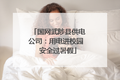 国网武陟县供电公司：用电进校园  安全过暑假