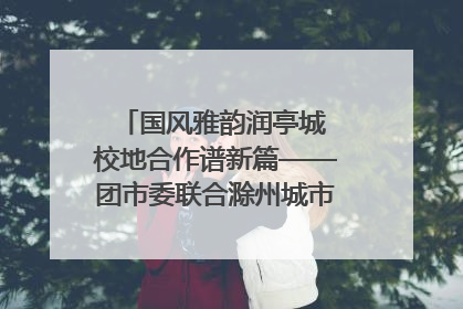 国风雅韵润亭城 校地合作谱新篇——团市委联合滁州城市职业学院助力传统文化“破圈”绽放