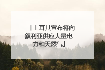 土耳其宣布将向叙利亚供应大量电力和天然气