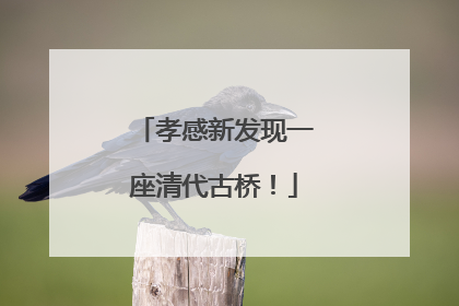 孝感新发现一座清代古桥！