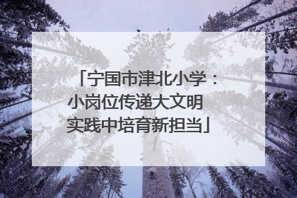宁国市津北小学：小岗位传递大文明 实践中培育新担当