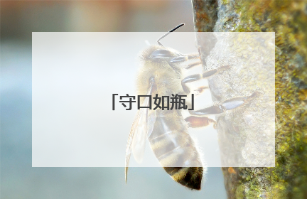 守口如瓶
