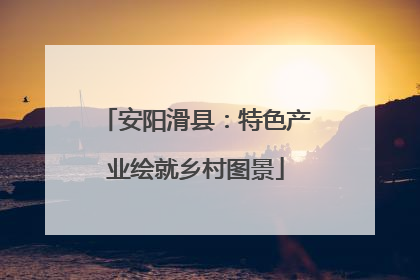安阳滑县：特色产业绘就乡村图景
