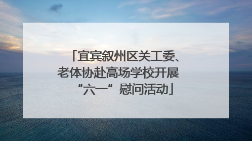 宜宾叙州区关工委、老体协赴高场学校开展“六一”慰问活动