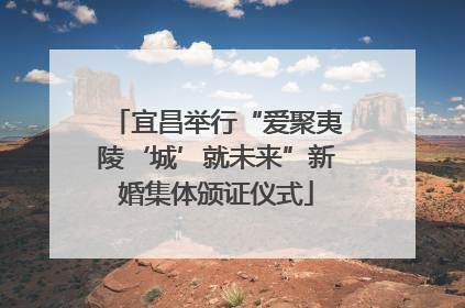 宜昌举行“爱聚夷陵‘城’就未来”新婚集体颁证仪式