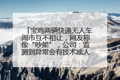 宝鸡两辆快递无人车闹市互不相让，网友称像“吵架”，公司：监测到异常会有技术或人为干预处置