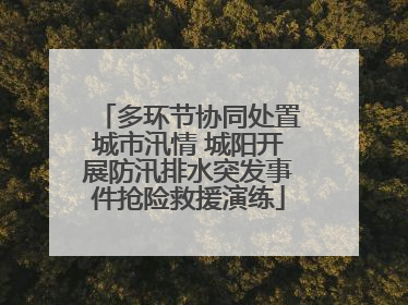 多环节协同处置城市汛情 城阳开展防汛排水突发事件抢险救援演练