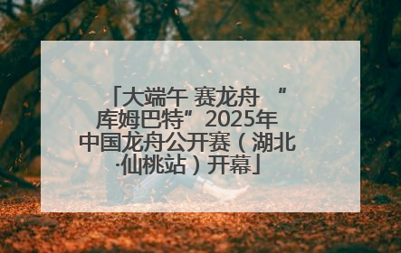 大端午 赛龙舟 “库姆巴特”2025年中国龙舟公开赛（湖北·仙桃站）开幕