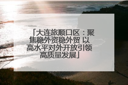 大连旅顺口区：聚焦稳外资稳外贸 以高水平对外开放引领高质量发展