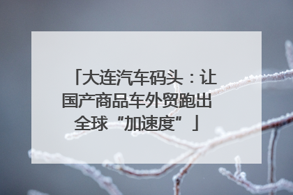 大连汽车码头：让国产商品车外贸跑出全球“加速度”
