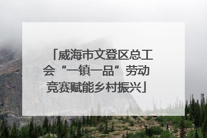 威海市文登区总工会“一镇一品”劳动竞赛赋能乡村振兴