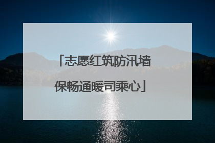 志愿红筑防汛墙 保畅通暖司乘心