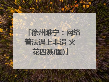 徐州睢宁：网络普法遇上非遗 火花四溅(图)