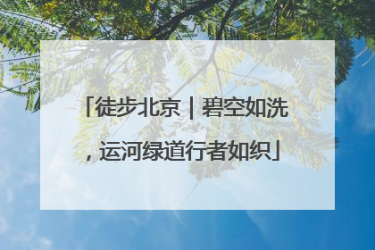 徒步北京｜碧空如洗，运河绿道行者如织