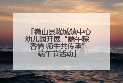 微山县驩城镇中心幼儿园开展“端午粽香情 师生共传承”端午节活动