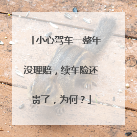 小心驾车一整年没理赔，续车险还贵了，为何？