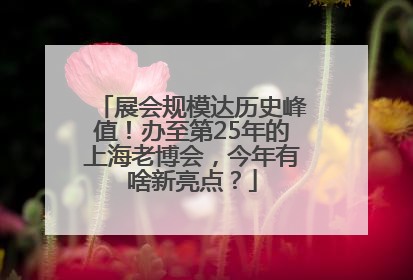 展会规模达历史峰值！办至第25年的上海老博会，今年有啥新亮点？