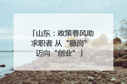 山东：政策春风助求职者 从“稳岗”迈向“创业”