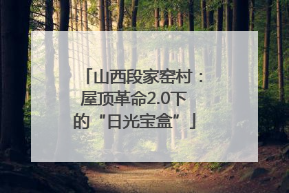 山西段家窑村：屋顶革命2.0下的“日光宝盒”