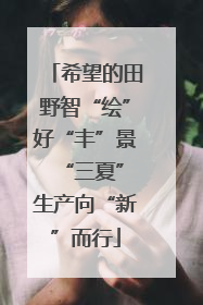 希望的田野智“绘”好“丰”景 “三夏”生产向“新”而行