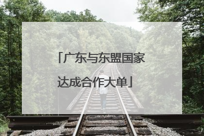 广东与东盟国家达成合作大单