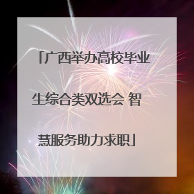 广西举办高校毕业生综合类双选会 智慧服务助力求职