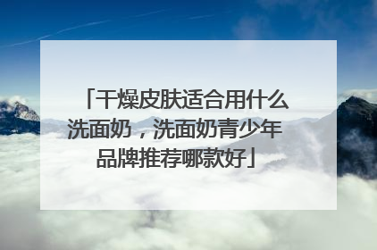 干燥皮肤适合用什么洗面奶，洗面奶青少年品牌推荐哪款好